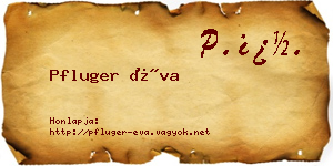 Pfluger Éva névjegykártya