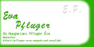 eva pfluger business card
